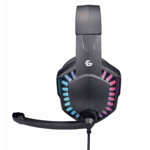 Gembird Slu&amp;scaron;alice sa mikrofonom GEMBIRD gaming RGB, volume control, matte black, PC, PS4, GHS-06 Slike