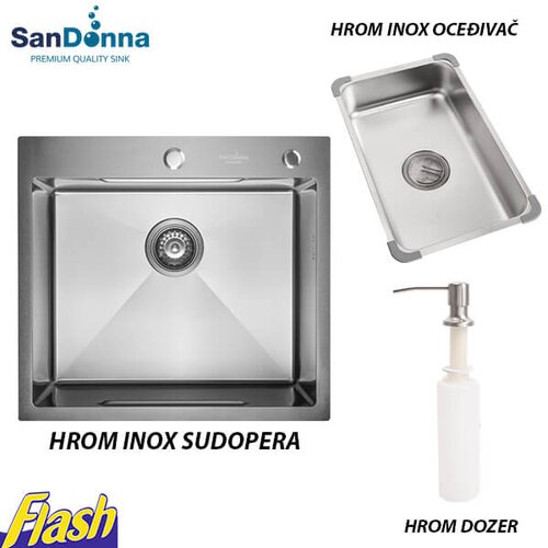 Sandonna ugradna sudopera INOX HD5550 HROM Cene