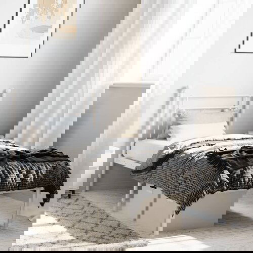 vidaXL Metalni okvir za krevet s uzglavljem bijeli 75x190 cm Cijene