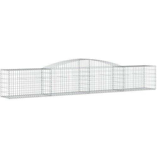  Lučne gabionske ko&amp;scaron;are 15 kom 400x50x60/80 cm pocinčano željezo Slike