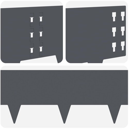  Ograda oko Travnjaka 30 pcs 100 x 25 cm Čelik Antracit Slike