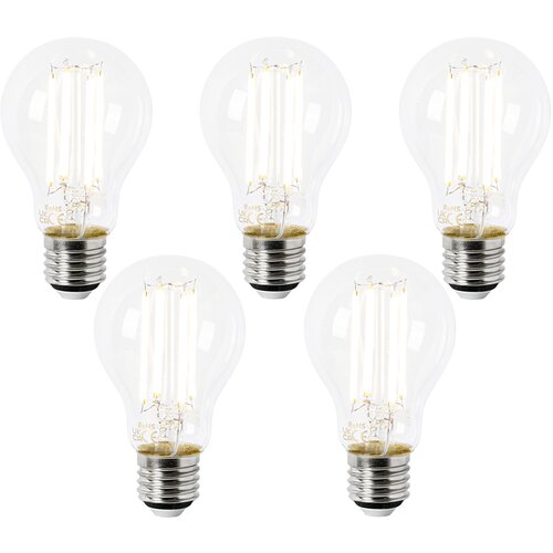 LUEDD Komplet 5 LED žarnic E27 A60 prozorna 2,2 W 470 lm 2700 K Cene