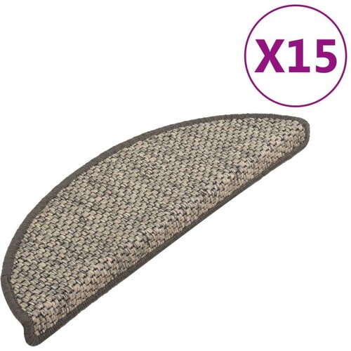  Samolepilne preproge za stopnice sisal 15 kosov 65x21x4 cm, (20753379) Cene