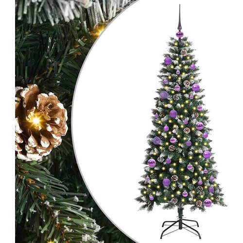 Umjetno božićno drvce Zelena 150 cm PVC, plastika i čelik Slike