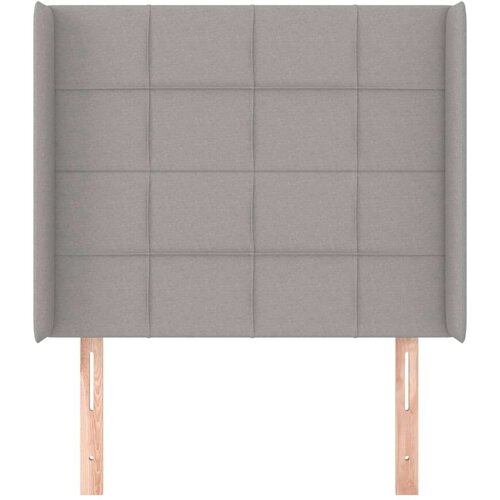  Uzglavlje s u&amp;scaron;ima svjetlosivo 83x16x118/128 cm od tkanine Slike