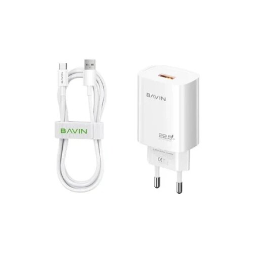 BAVIN punjač 22.5w Usb A + kabl Type C bela ( 90051 ) Cene