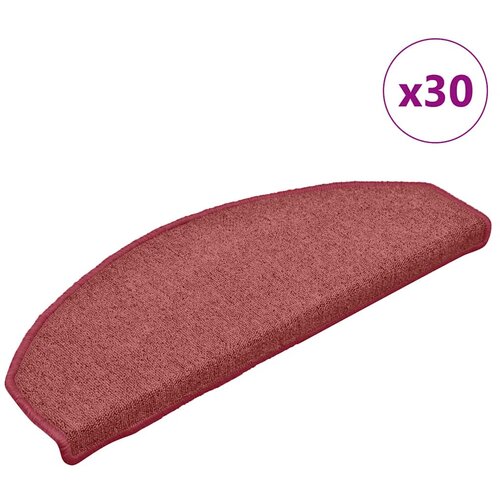 vidaXL Stopniščne preproge 30 kosov 65x24x4 cm bordo polkrožne velike Cene