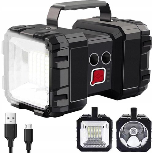  Aku. pravokotna polnilna LED ročna svetilka + USB powerbank 10Ah Slike