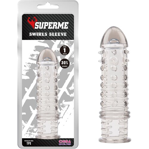  Swerls Sleeve Navlaka za penis, Providna, 16 cm Cene
