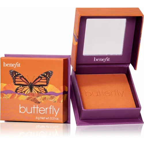 Benefit Butterfly WANDERful World pudrasto rdečilo odtenek Golden orange 6 g