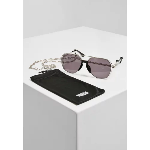 Urban Classics Accessoires Karphatos Chain Sunglasses - Silver