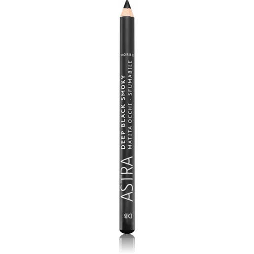 Astra Make-up Deep Black Smoky kajal svinčnik za oči za zadimljeno ličenje oči odtenek Black 1,1 g