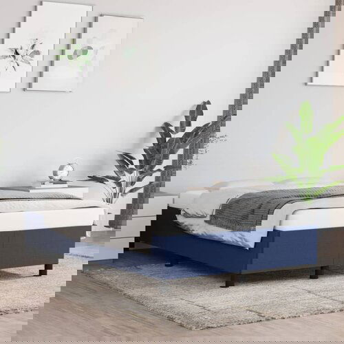 VidaXL Posteljni okvir moder 120x200 cm blago Slike