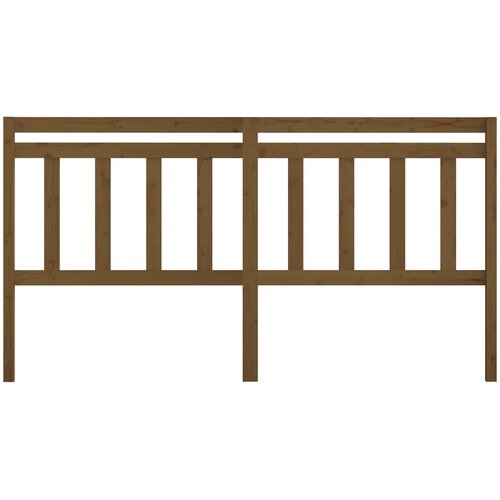 Uzglavlje za krevet boja meda 186 x 4 x 100 cm masivna borovina Slike