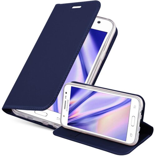 Cadorabo Samsung Galaxy J5 2015 v klasična temno modra - Za&scaron;čitni ovitek z magnetnim zapiranjem, stoječo funkcijo in režo za kartice, (20562606) Cene