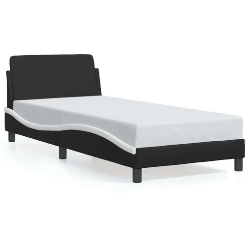 VidaXL okvir kreveta s uzglavljem crno-bijeli 80x200 cm umjetna koža Slike