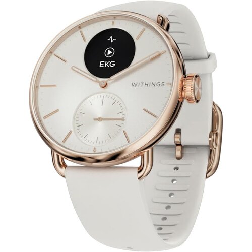 Withings ScanWatch 2 38mm belo/rosegold Hibridna pametna ura z EKG in oksimetrom Cene