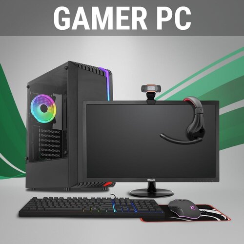  GamingPC (Intel i5, 32GB DDR4, 1TB SSD, RTX 3060, Win10P) monitor i periferija Slike