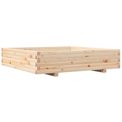 VidaXL Vrtna sadilica 110 x 110 x 26 5 cm od masivne borovine Slike