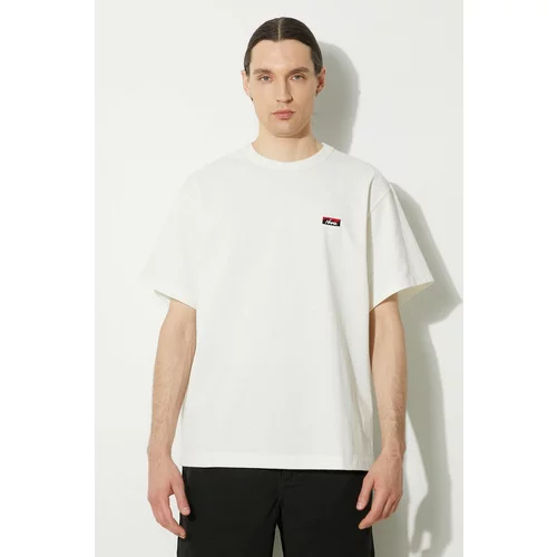 Nanga Majica kratkih rukava Eco Hybrid Box Logo Embroidery Tee za muškarce, boja: bijela, s aplikacijom, NW2411.1G804.A
