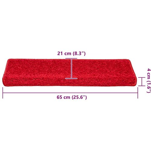  Prostirke za stepenice 30 kom 65x21x4 cm crvene Slike