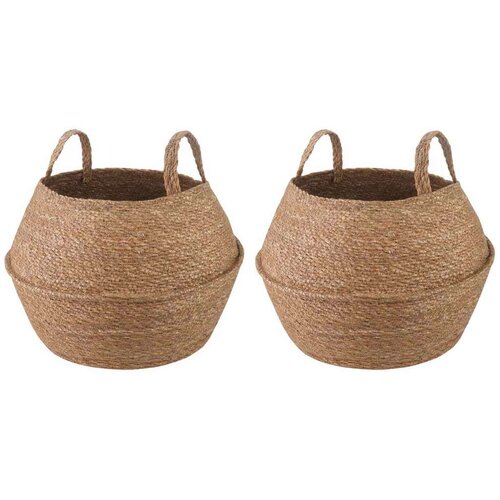  Saksija za biljke s ručkama 2 pcs Prirodna Ø 45 x 36 cm Cene