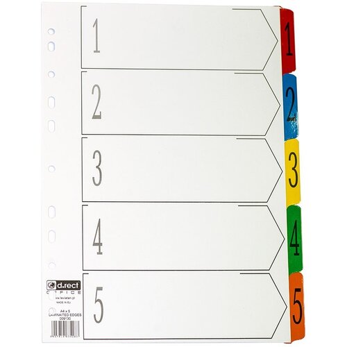  Pregradni karton a4 1-5 levia kartonski+pvc jeziček 009130 LEVIA Slike