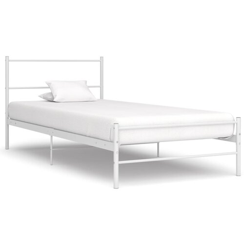 The Living Store Posteljni okvir bel kovinski 90x200 cm - Posteljni Okvir, (21530288) Slike