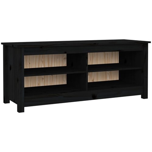 Maison Chic Klop za čevlje - Sedež za čevlje črna 110x38x45,5 cm trdna borovina, (21776359) Slike