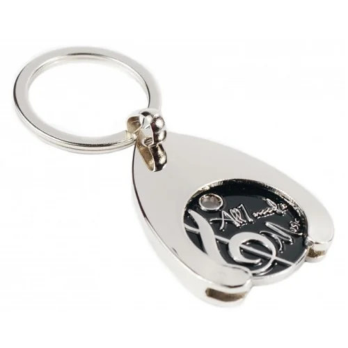  AGIFTY K 1045 Keyring with trolley \'\'All I need is Music\'\' 7.5 cm H metal - privjesak za ključeve