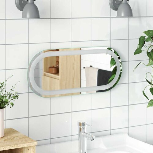  LED kupaonsko ogledalo 60x25 cm ovalno Slike