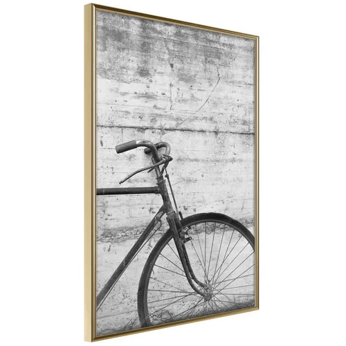  Poster - Bicycle Leaning Against the Wall 30x45