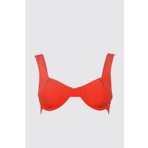 Trendyol Red Textured Underwire Bikini Top