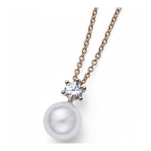 Ženski oliver weber focus pearl gold lanČiĆ sa swarovski belom perlom i kristalom ( 12180g ) Slike