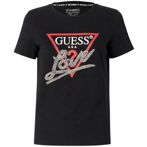 Guess Majice &amp;amp; Polo majice W5RI10 I3Z14 Črna Slike