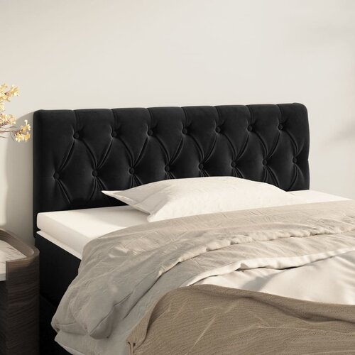 VidaXL Uzglavlje crni 90x7x78/88 cm bar&amp;scaron;unasti Slike