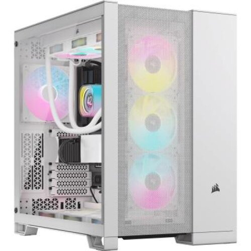 Corsair Kućište 6500D AIRFLOW Mid-Tower ATX kaljeno staklo bez napajanja bela (CC-9011260-WW) Slike