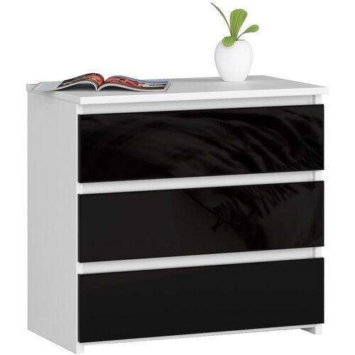 AKORD NOČNA OMARICA CL3 60 cm BELE / ČRNE SIJAJNE, (21714079) Cene