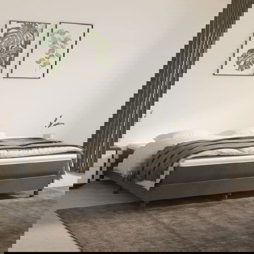 VidaXL okvir za krevet s oprugama tamnosivi 180x200 cm bar&amp;scaron;unasti Slike