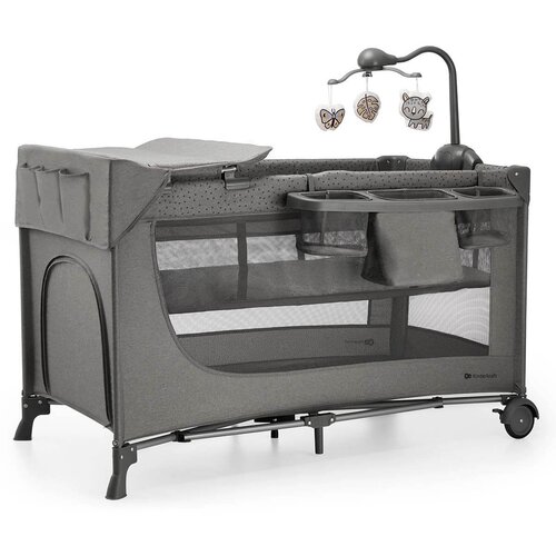 Kinderkraft prenosna posteljica joy™ 2 z dodatki dark grey Cene