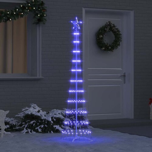  LED božićno drvce s stalakom Plava 51 x 51 x 190 cm Metal Cijene