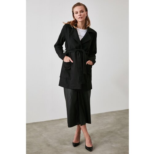 Trendyol Black BeltEd vuneni kaput s kačetom Slike