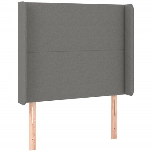  LED uzglavlje tamnosivo 103 x 16 x 118/128 cm od tkanine Slike