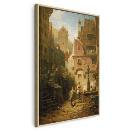  Slika - Carl Spitzweg – Well-Wisher Presenting Flowers 40x60 U prirodnom drvenom okviru Cene
