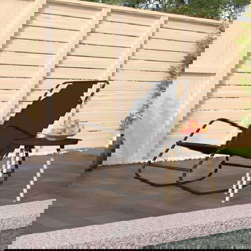  Gugalni ležalnik črn jeklo in tekstil, (20662491) Cene