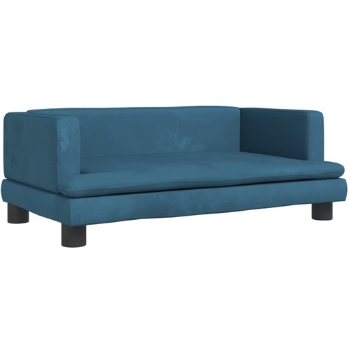 VidaXL Dječja fotelja plava 80 x 45 x 30 cm bar&amp;scaron;unasta Slike