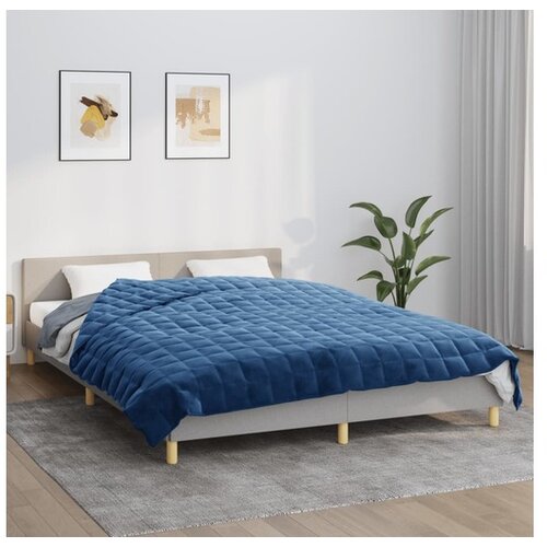 vidaXL Teška deka plava 200x225 cm 13 kg od tkanine Cijene