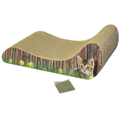 Nobby kartonasti praskalnik z mačjo meto Lounge - 48 x 21 x 16 cm Cene