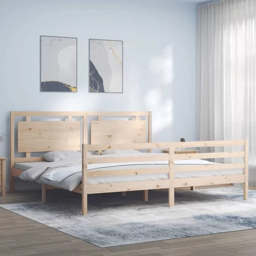  kreveta s uzglavljem 200 x 200 cm od masivnog drva