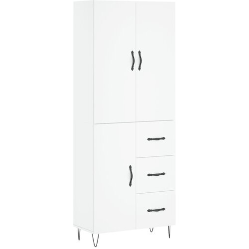 Maison Chic Visoka omara - Komoda - Predalnik bela 69,5x34x180 cm inženirski les, (21718733) Slike